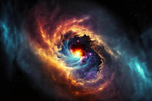Galaxy and Nebula. Abstract space background. Endless universe with stars and galaxies in outer space. Cosmos art. photo