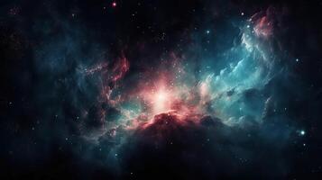 galaxia y nebulosa. resumen espacio antecedentes. interminable universo con estrellas y galaxias en exterior espacio. cosmos Arte. generativo ai foto