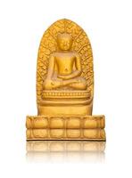Estatua de Buda aislado sobre fondo blanco. foto