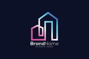 Colorful real estate abstract logo design template vector