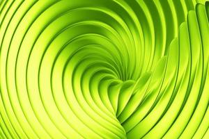 3D illustration    green  stripes in the form of wave waves, futuristic background. photo