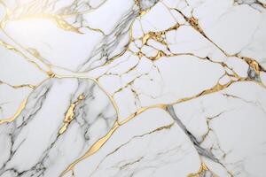 lujo mármol textura antecedentes blanco oro. natural Roca material modelo generativo ai foto