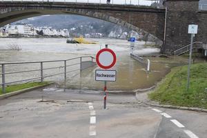 Blcoked Road due to Flood photo