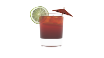 A cocktail with a lime wedge and a lime wedge on the rim png