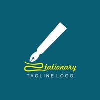 Stationery store logo design template vector