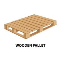 Wooden pallet illustration vector