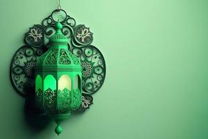 ramadan background with arabic lantern and blank space for text mockup photo