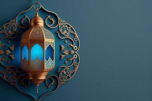 ramadan background with arabic lantern and blank space for text mockup photo