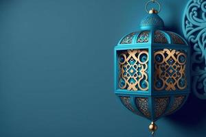 ramadan background with arabic lantern and blank space for text mockup photo