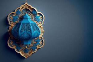 ramadan background with arabic lantern and blank space for text mockup photo