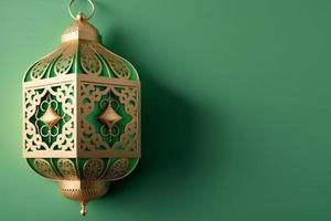 ramadan background with arabic lantern and blank space for text mockup photo