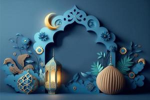 islamic background paper art style photo