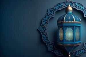 ramadan background with arabic lantern and blank space for text mockup photo