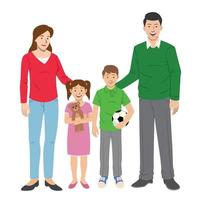 familia conjunto dibujos animados vector