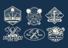 work tools badge design collection vector