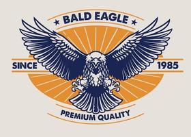 eagle badge design vector