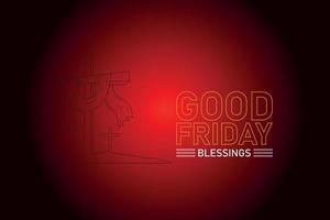 good Friday banner and social media post vector