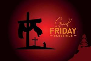 good Friday banner and social media post vector