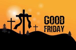 good Friday banner and social media post vector