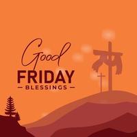 good Friday banner and social media post vector