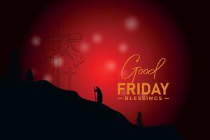 good Friday banner and social media post vector