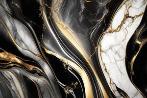 Luxury marble texture background white black gold. Natural stone color material pattern photo