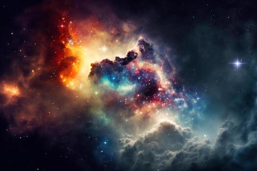 Galaxy and Nebula. Abstract space background. Endless universe with stars and galaxies in outer space. Cosmos art. photo