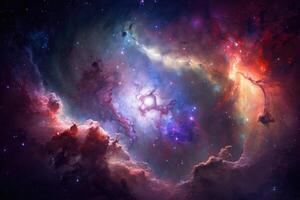 Galaxy and Nebula. Abstract space background. Endless universe with stars and galaxies in outer space. Cosmos art. photo