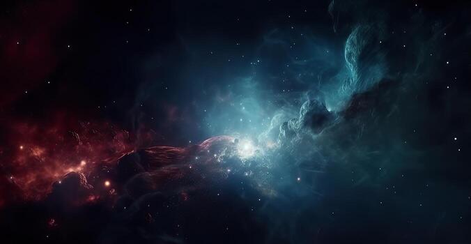 galaxia y nebulosa. resumen espacio antecedentes. interminable universo con estrellas y galaxias en exterior espacio. cosmos Arte. generativo ai foto