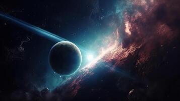 Galaxy and Nebula. Abstract space background. Endless universe with stars and galaxies in outer space. Cosmos art. photo