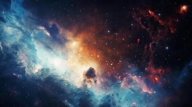 Galaxy and Nebula. Abstract space background. Endless universe with stars and galaxies in outer space. Cosmos art. photo