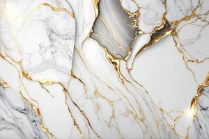 Luxury marble texture background white gold. Natural stone material pattern. photo