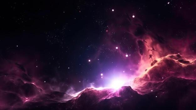 galaxia y nebulosa. resumen espacio antecedentes. interminable universo con estrellas y galaxias en exterior espacio. cosmos Arte. generativo ai foto