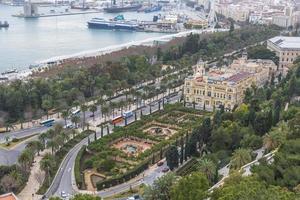 Malaga is a port and seaside city located on the Sun Beach on the Mediterranean coast in the east of the Iberian Peninsula. photo