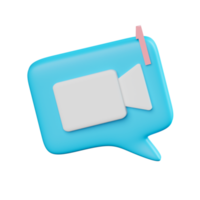 3d vidéo appel notification logo png