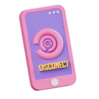 3d mobile disconnesso png