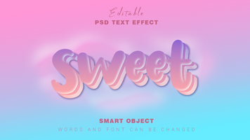 sweet editable psd rext effect