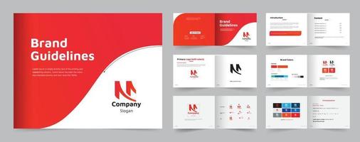 Brand Guideline Design Template professional brand guidelines template vector