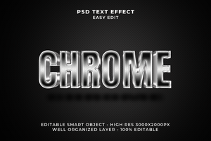 Silber Chrom Text bewirken psd