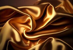 Golden satin background with some smooth lines in it 3d render photo