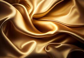 Golden satin background with some smooth lines in it 3d render photo