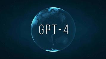 GPT-4 Text Animation With Global World And Space Background.mp4 video