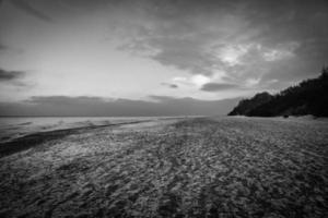 winter landscape from the beach on the Baltic Sea with snow in Poland i photo