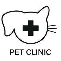 ilustración del logotipo de la clínica veterinaria. vector