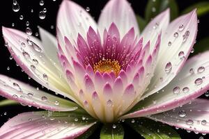 A flower with water drops on it photo