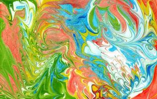 Abstract multicoloured paint background. Acrylic texture with marble pattern photo