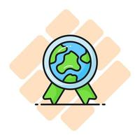 Carefully designed icon of eco badge in editable style, premium icon of world earth day vector