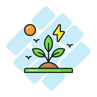 hermosamente diseñado vector de verde energía, un bien diseñado icono de eco energía aislado en blanco antecedentes