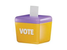 ballot box icon 3d rendering vector illustration