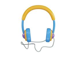 wireless headphone icon 3d rendering vector illustration